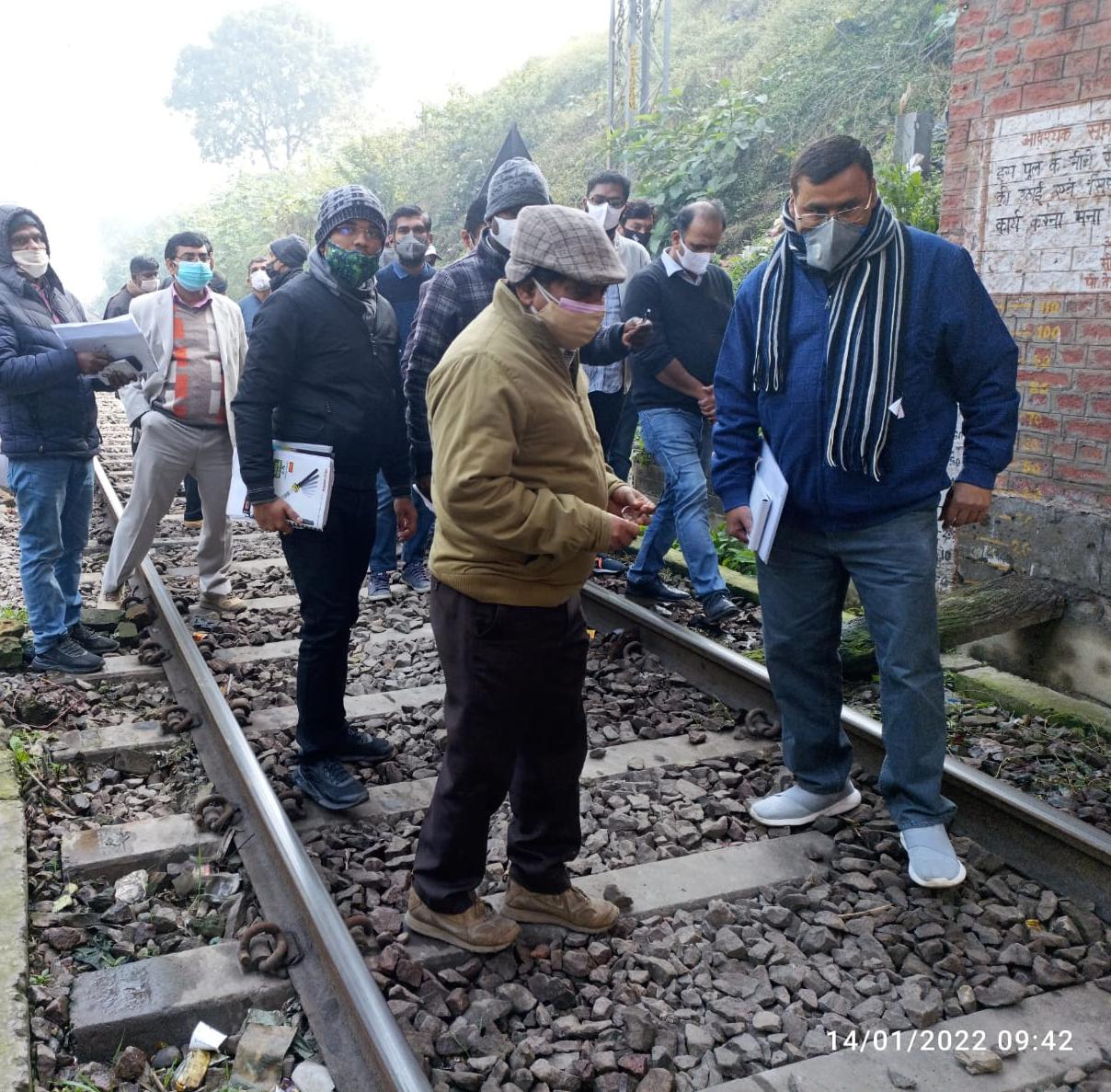 एजीएम ने बाइपास रेल लाइन का किया निरीक्षण