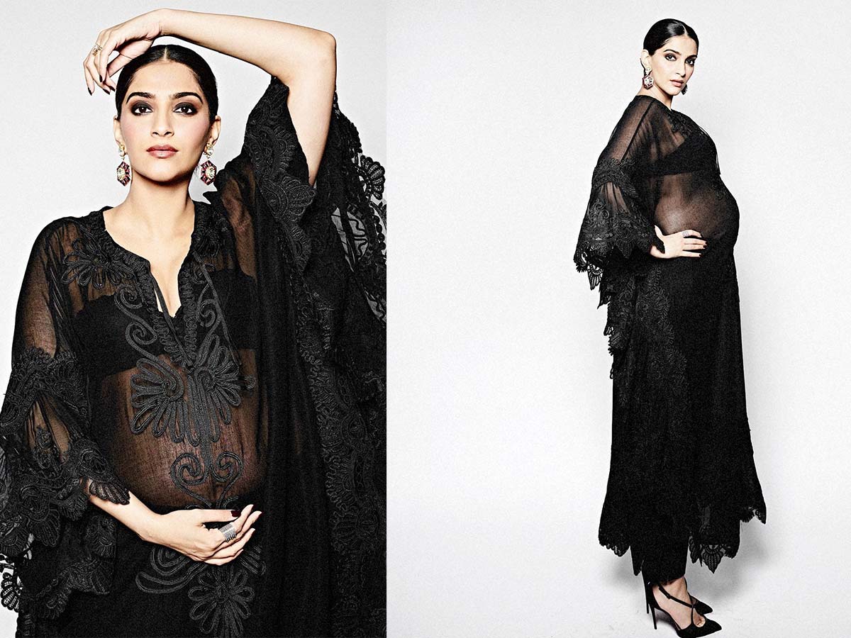 Pregnant-Sonam-Kapoor-holds-baby-bump-in-sheer-dress